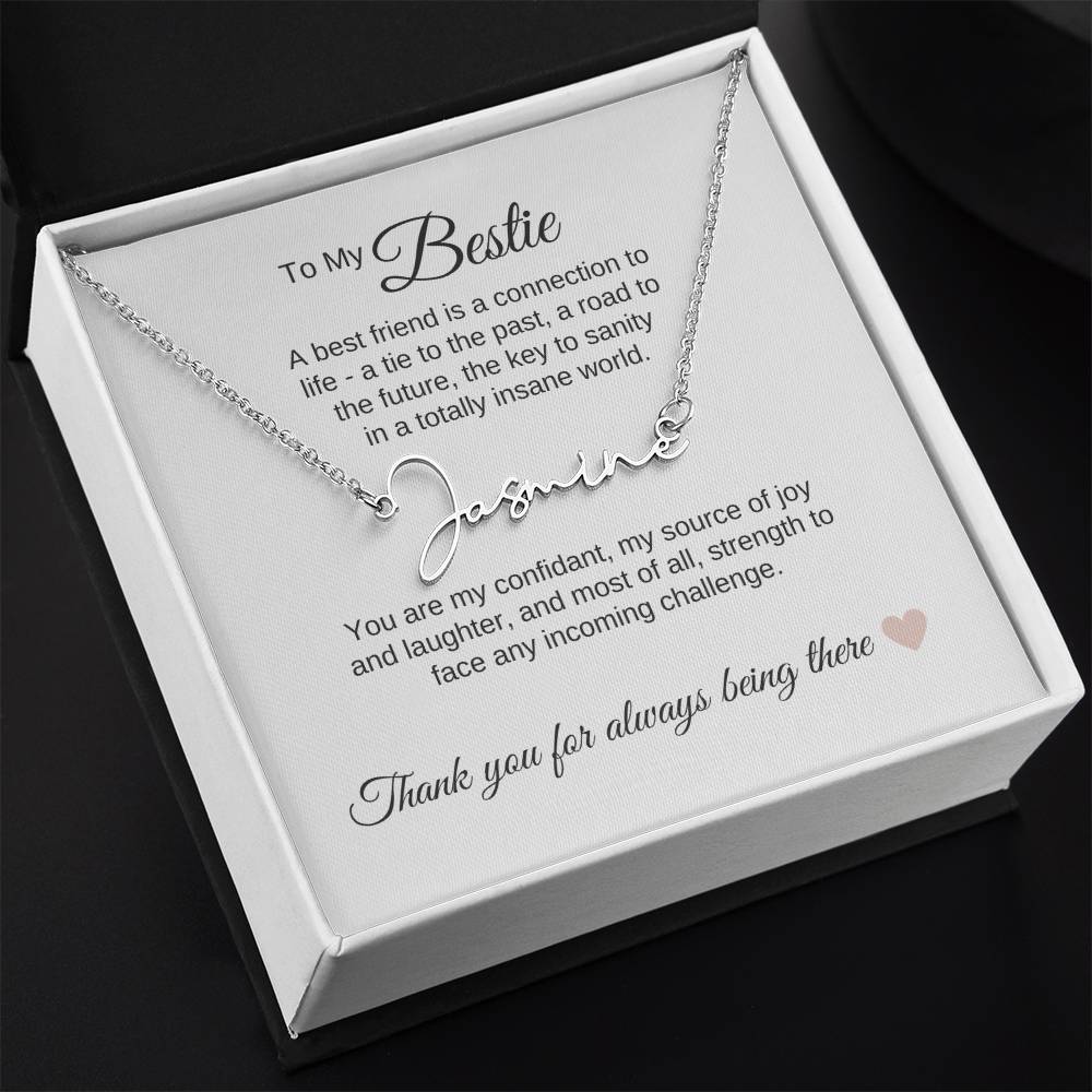 Best BFF Presents Friends are the Best Gifts Script Custom Name - MKT Custom Jewelry