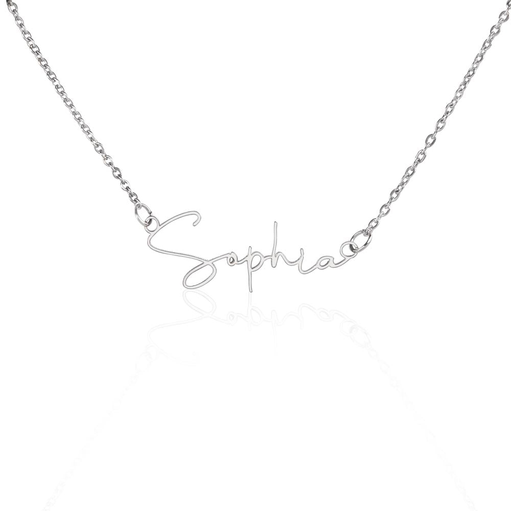 One Year Anniversary Gift for Her One Year Anniversary, Script Name Necklace