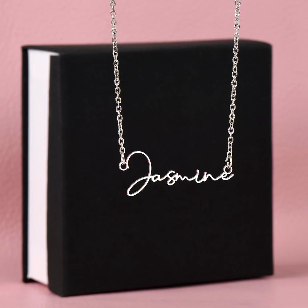 One Year Anniversary Gift for Her One Year Anniversary, Script Name Necklace