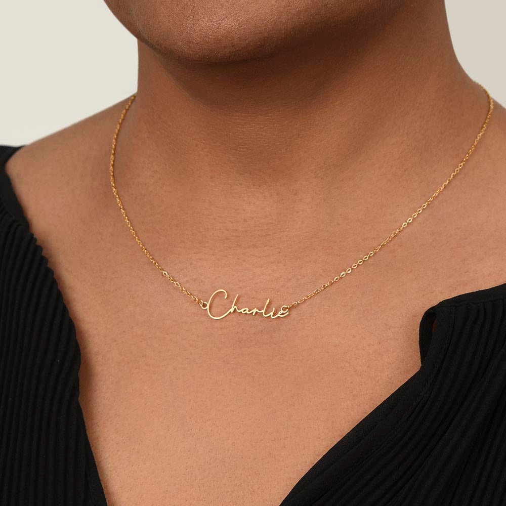 One Year Anniversary Gift for Her One Year Anniversary, Script Name Necklace