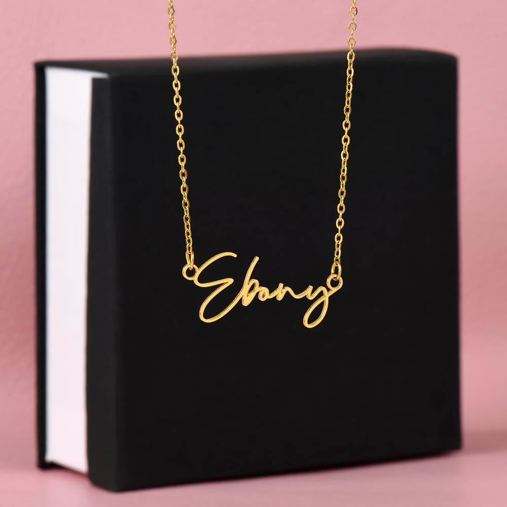 One Year Anniversary Gift for Her One Year Anniversary, Script Name Necklace