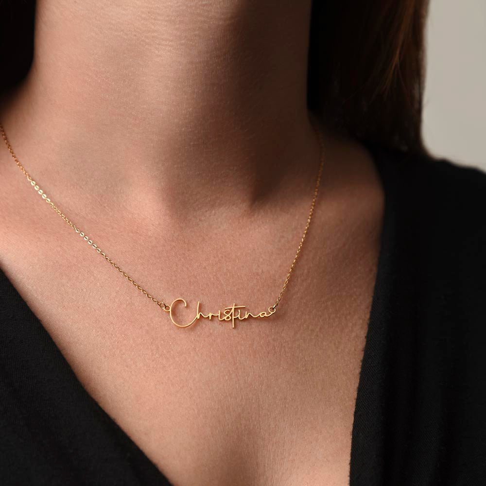 One Year Anniversary Gift for Her One Year Anniversary, Script Name Necklace