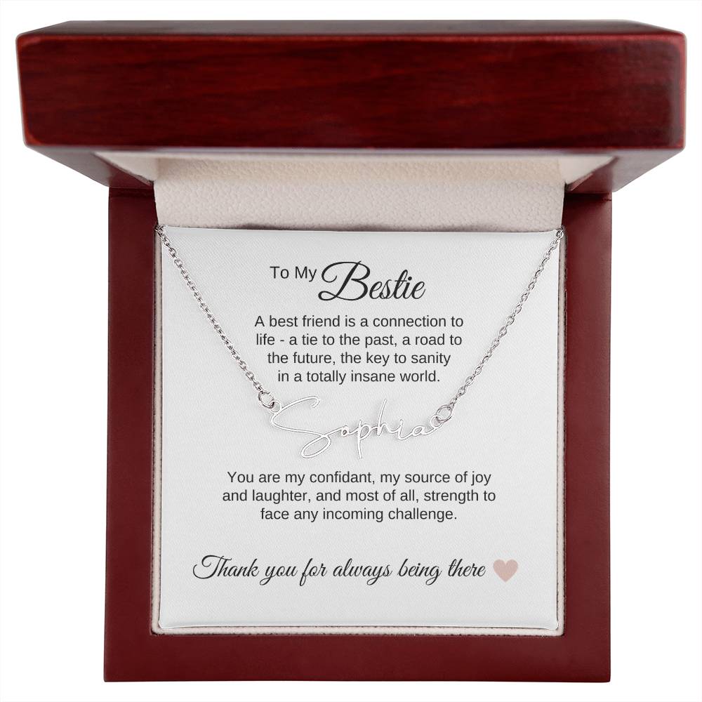 Best BFF Presents Friends are the Best Gifts Script Custom Name - MKT Custom Jewelry