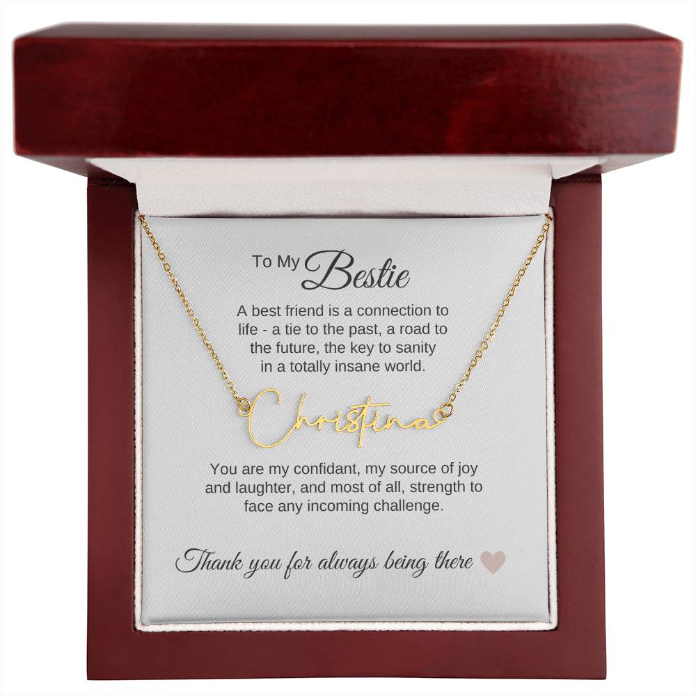 Best BFF Presents Friends are the Best Gifts Script Custom Name - MKT Custom Jewelry