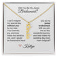 Junior Bridesmaid Proposal Gift, Vertical Name Necklace, Jr Bridesmaid Gift