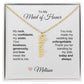 Maid of Honor Wedding Day Gifts Bridal Party Gifts Vertical Name Necklace