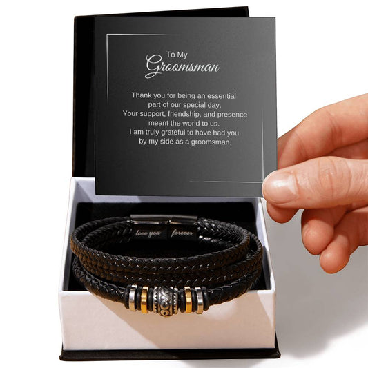 Groomsmen Thank You Gifts, Presents for Best Man and Groomsmen, Love You Forever Bracelet