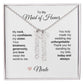 Maid of Honor Wedding Day Gifts Bridal Party Gifts Vertical Names Necklace