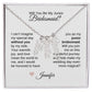 Junior Bridesmaid Proposal Gift, Custom Names Necklace, Jr Bridesmaid Gift