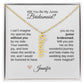 Junior Bridesmaid Proposal Gift, Custom Names Necklace, Jr Bridesmaid Gift