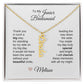 Junior Bridesmaid Gifts Wedding Bridal Party Gifts Vertical Names Necklace