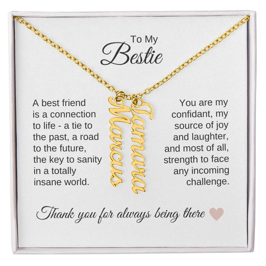 Best BFF Presents Friends are the Best Gifts Custom Names Dangles - MKT Custom Jewelry