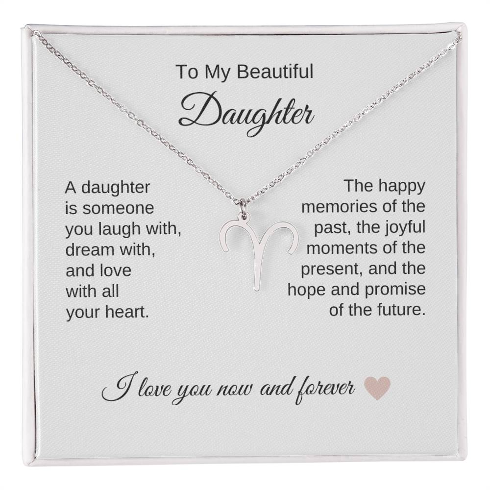 Daughter Necklace Present for Daughter Gifts for Daughter Zodiac Necklace - MKT Custom Jewelry