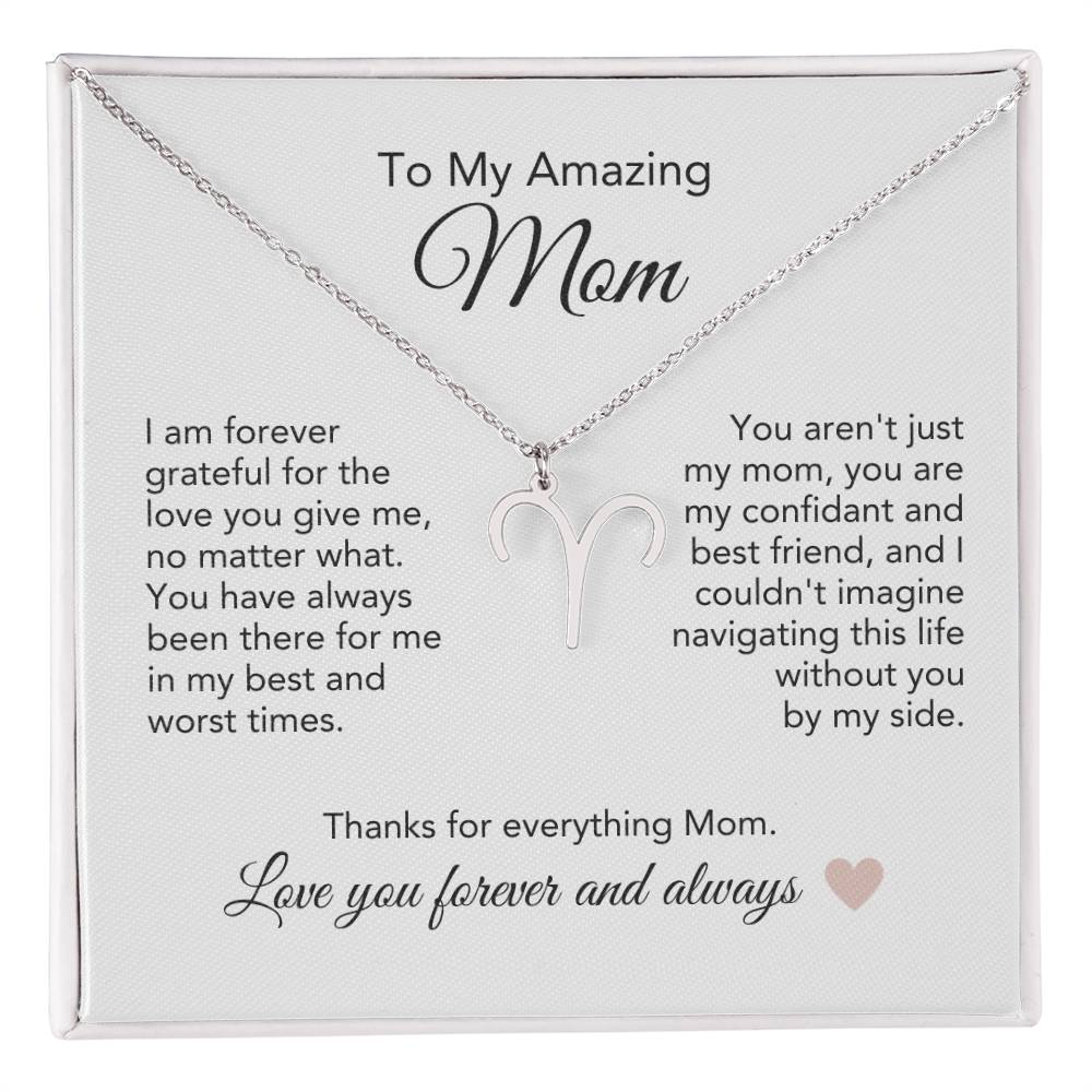 Mom Necklace for Mom Present Ideas for Mother Zodiac Necklace - MKT Custom Jewelry