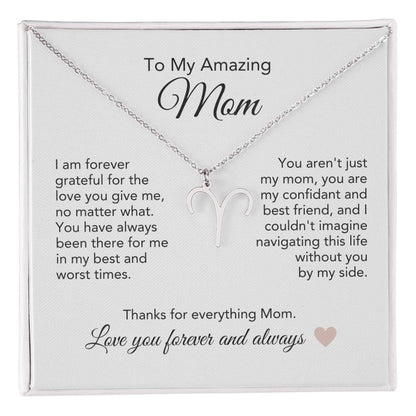 Mom Necklace for Mom Present Ideas for Mother Zodiac Necklace - MKT Custom Jewelry