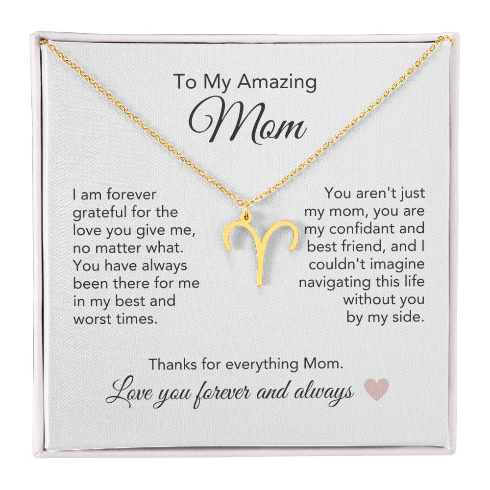 Mom Necklace for Mom Present Ideas for Mother Zodiac Necklace - MKT Custom Jewelry