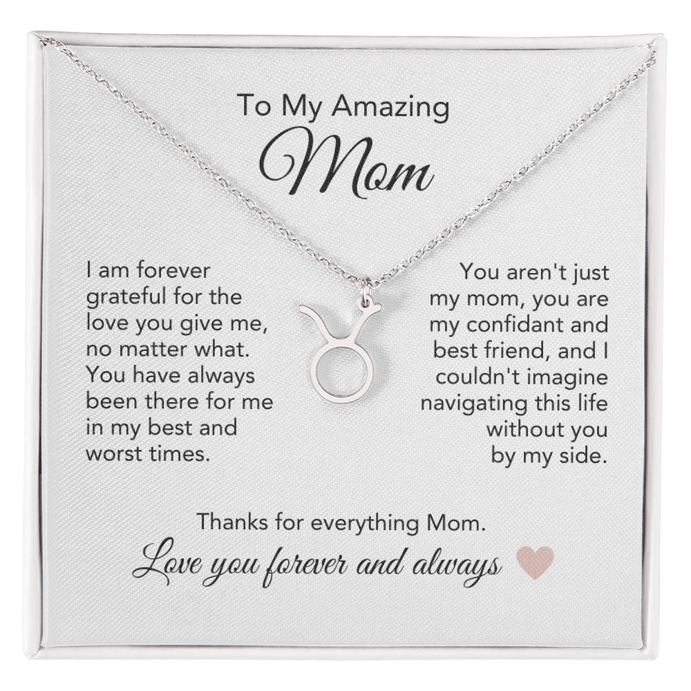 Mom Necklace for Mom Present Ideas for Mother Zodiac Necklace - MKT Custom Jewelry