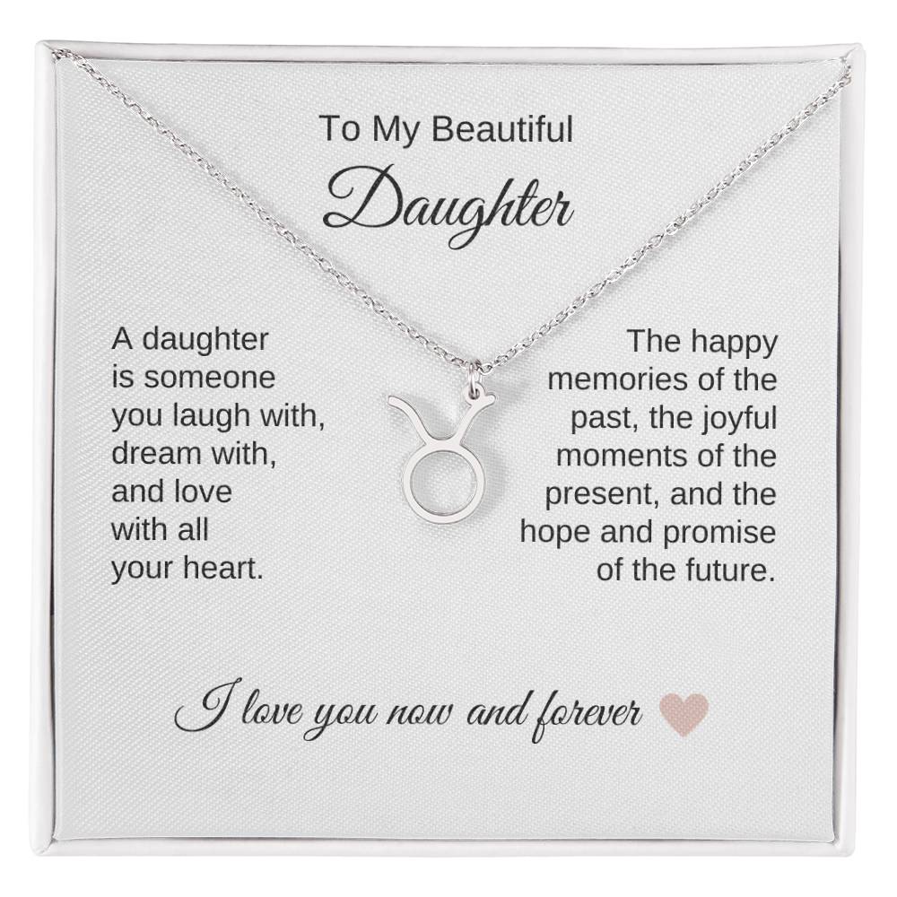 Daughter Necklace Present for Daughter Gifts for Daughter Zodiac Necklace - MKT Custom Jewelry