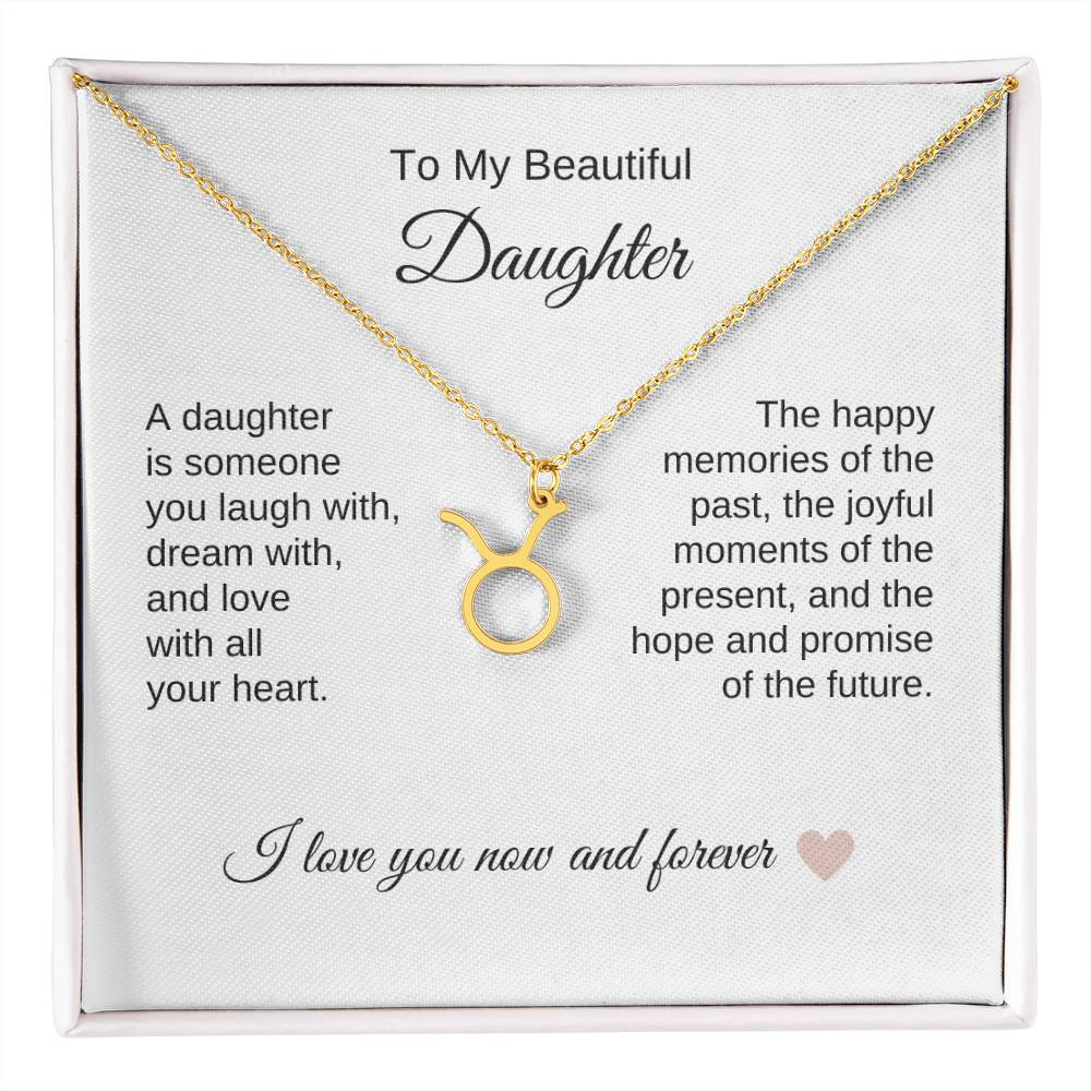 Daughter Necklace Present for Daughter Gifts for Daughter Zodiac Necklace - MKT Custom Jewelry