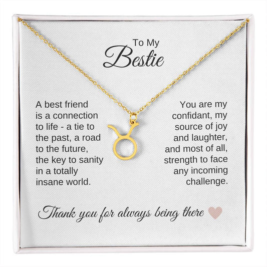 Best BFF Presents Friends are the Best Gifts Zodiac Sign Necklace - MKT Custom Jewelry