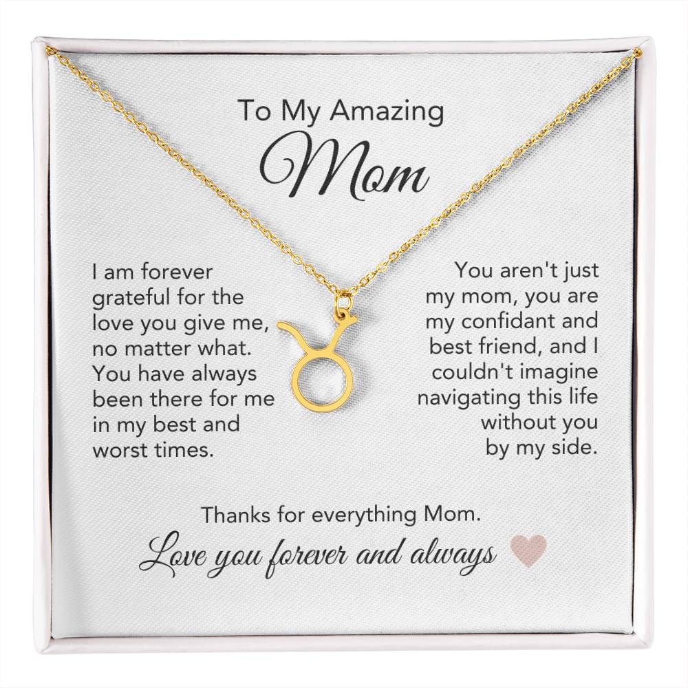 Mom Necklace for Mom Present Ideas for Mother Zodiac Necklace - MKT Custom Jewelry