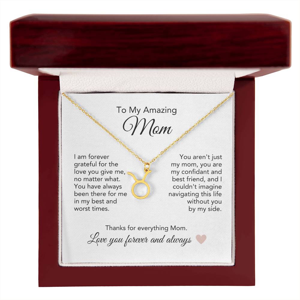 Mom Necklace for Mom Present Ideas for Mother Zodiac Necklace - MKT Custom Jewelry