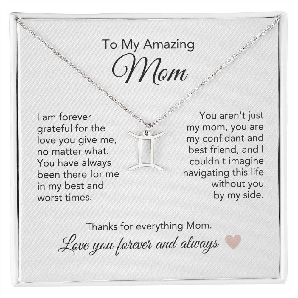 Mom Necklace for Mom Present Ideas for Mother Zodiac Necklace - MKT Custom Jewelry