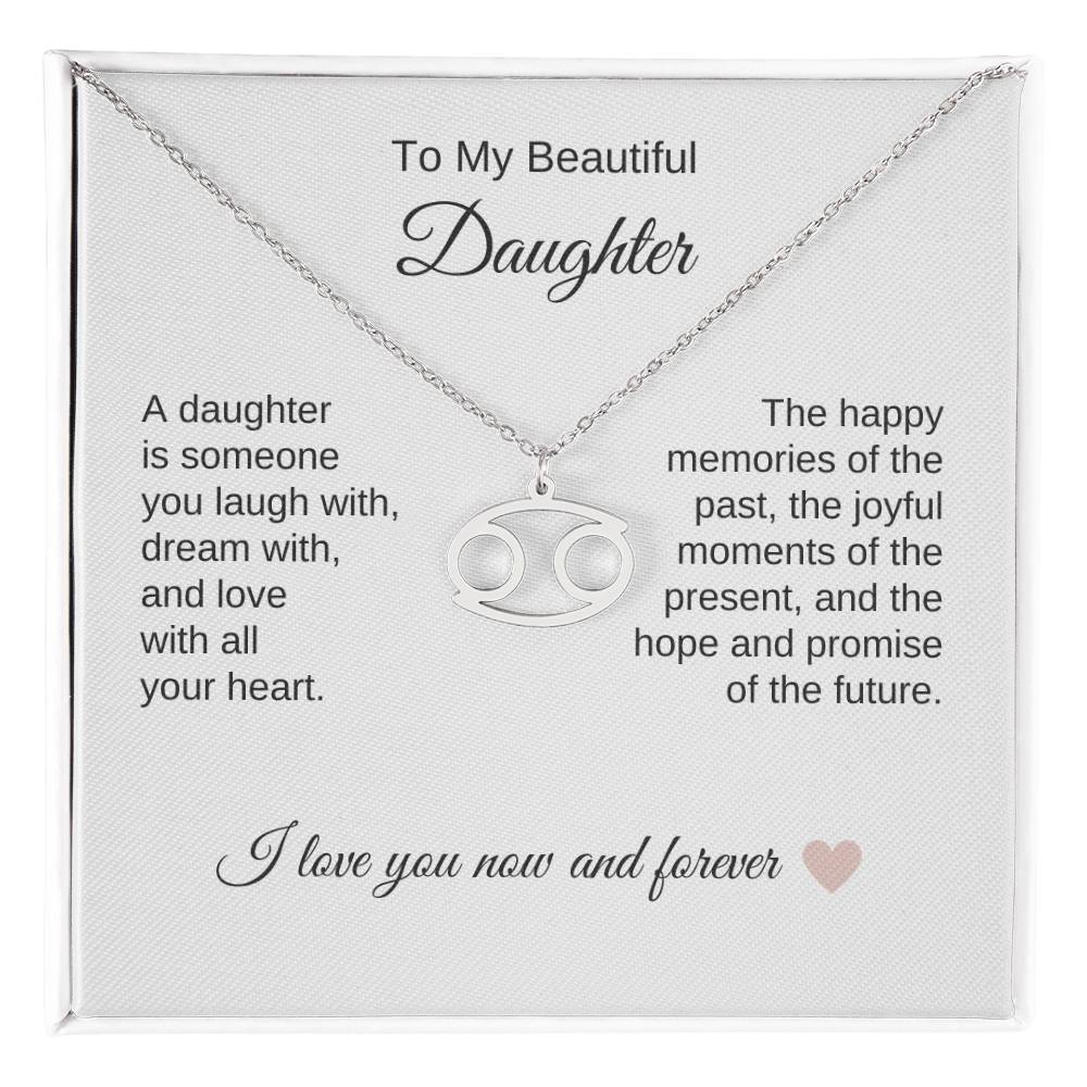 Daughter Necklace Present for Daughter Gifts for Daughter Zodiac Necklace - MKT Custom Jewelry