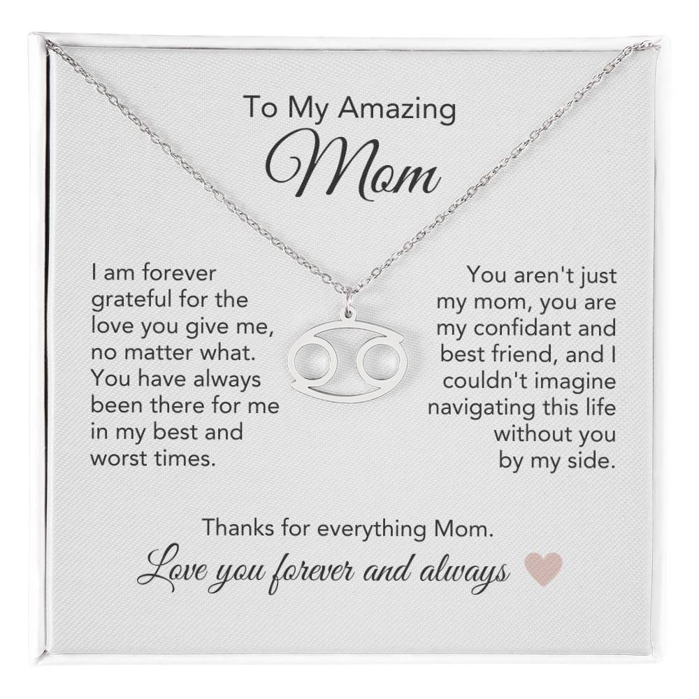 Mom Necklace for Mom Present Ideas for Mother Zodiac Necklace - MKT Custom Jewelry