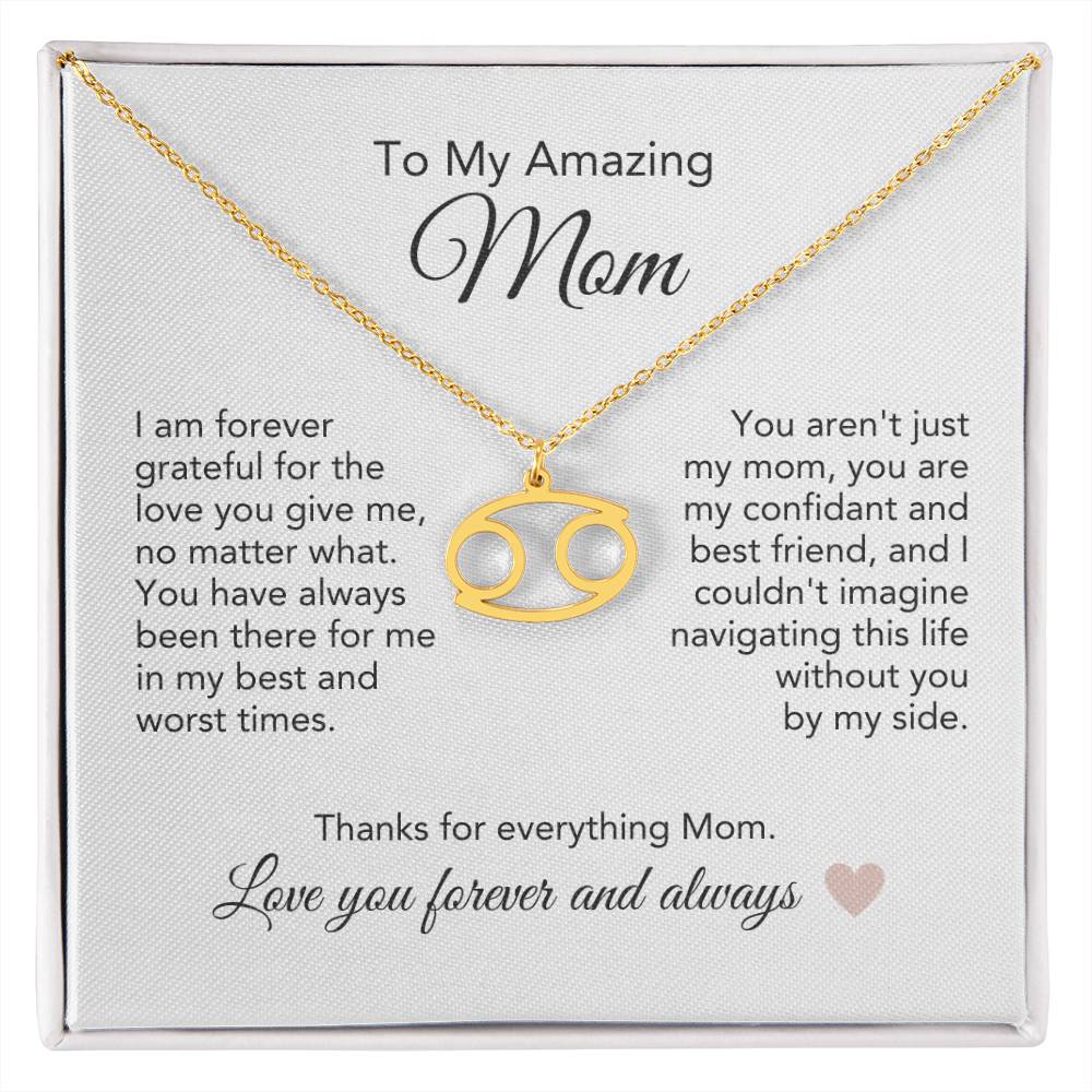 Mom Necklace for Mom Present Ideas for Mother Zodiac Necklace - MKT Custom Jewelry