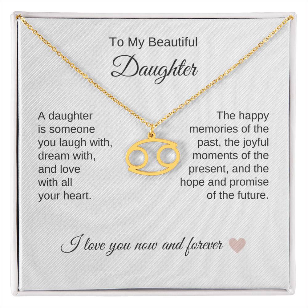 Daughter Necklace Present for Daughter Gifts for Daughter Zodiac Necklace - MKT Custom Jewelry