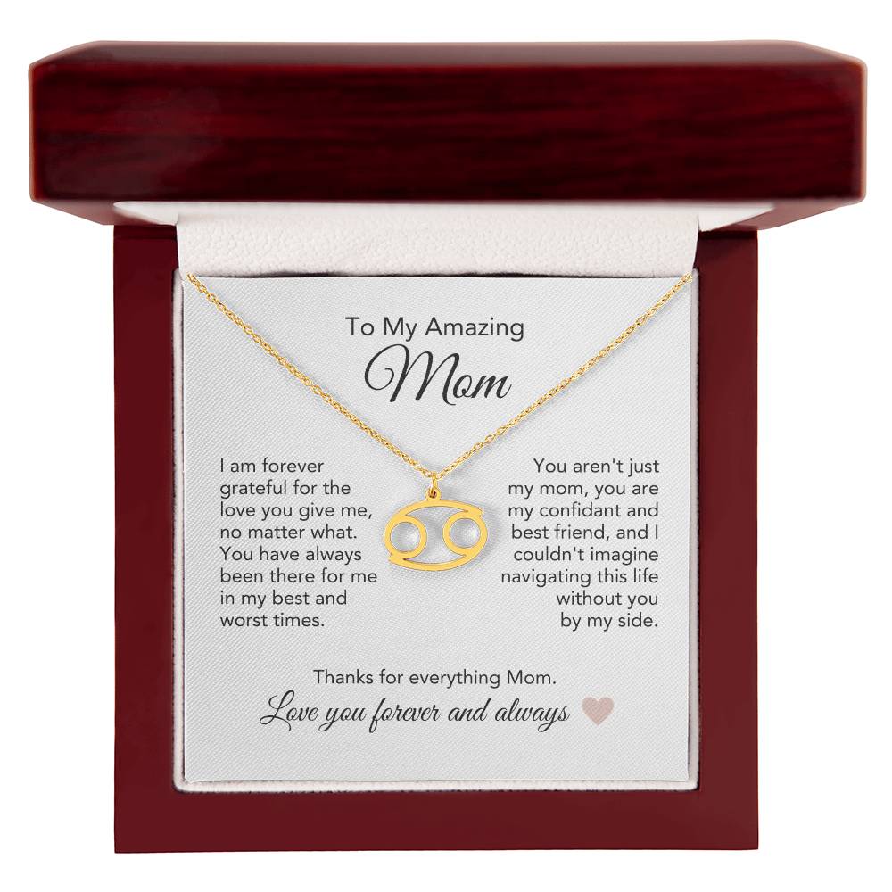 Mom Necklace for Mom Present Ideas for Mother Zodiac Necklace - MKT Custom Jewelry