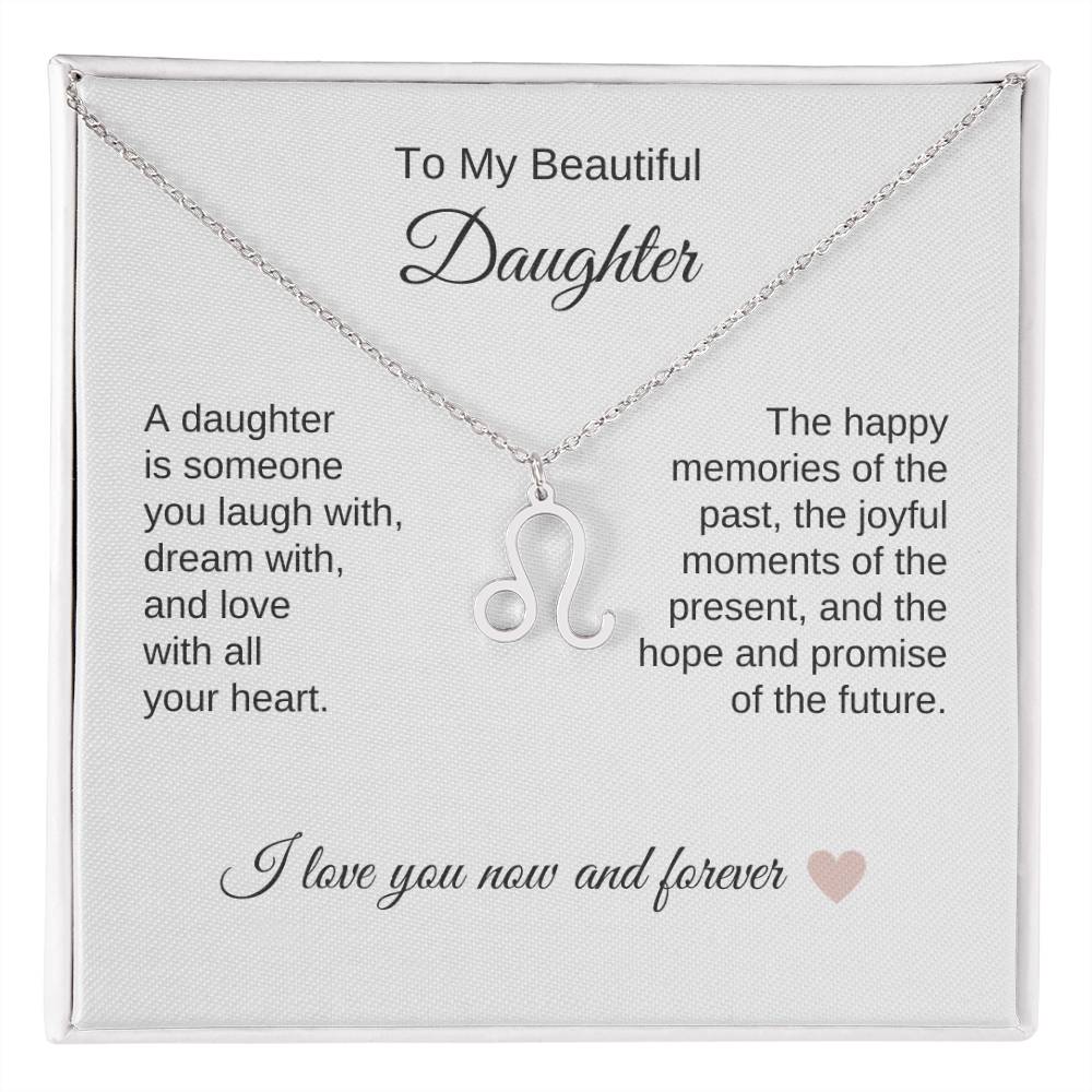 Daughter Necklace Present for Daughter Gifts for Daughter Zodiac Necklace - MKT Custom Jewelry