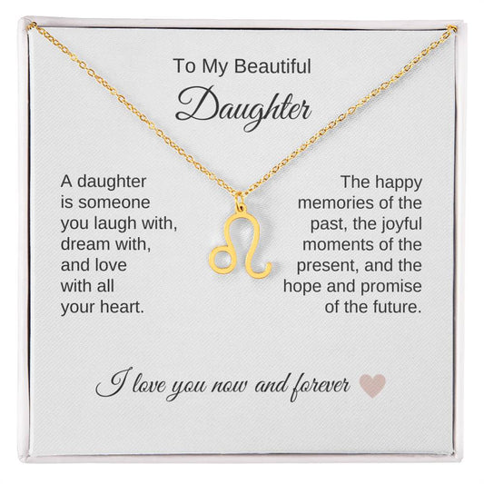 Daughter Necklace Present for Daughter Gifts for Daughter Zodiac Necklace - MKT Custom Jewelry