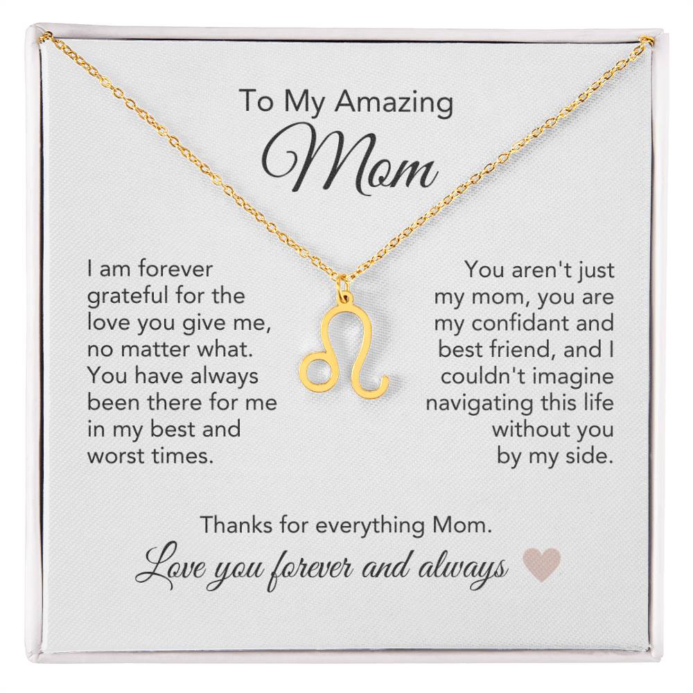 Mom Necklace for Mom Present Ideas for Mother Zodiac Necklace - MKT Custom Jewelry