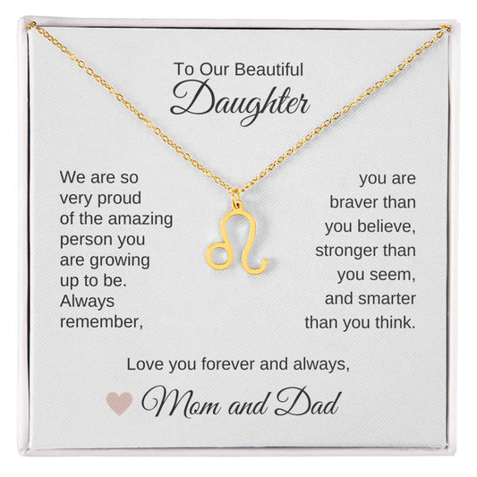 Daughter Necklace Present for Daughter Gifts for Daughter From Parents - MKT Custom Jewelry