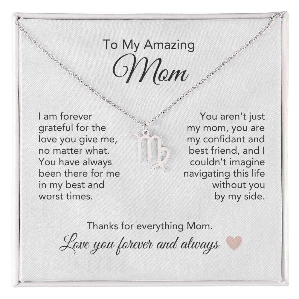 Mom Necklace for Mom Present Ideas for Mother Zodiac Necklace - MKT Custom Jewelry