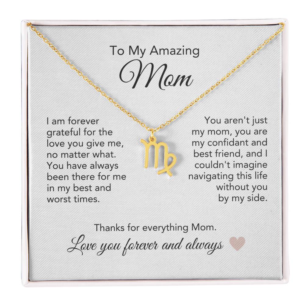 Mom Necklace for Mom Present Ideas for Mother Zodiac Necklace - MKT Custom Jewelry