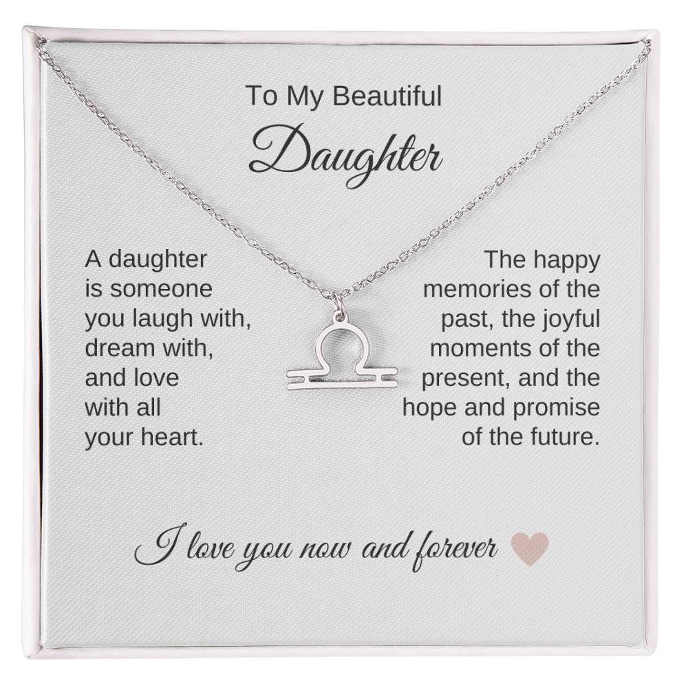 Daughter Necklace Present for Daughter Gifts for Daughter Zodiac Necklace - MKT Custom Jewelry