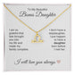 To My Beautiful Bonus Daughter Gift, Delicate Zodiac Necklace Gold or Stainless Steel, Gift for Step Daughter