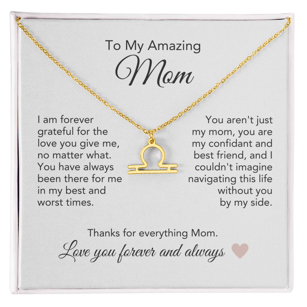 Mom Necklace for Mom Present Ideas for Mother Zodiac Necklace - MKT Custom Jewelry