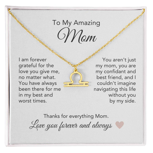 Mom Necklace for Mom Present Ideas for Mother Zodiac Necklace - MKT Custom Jewelry