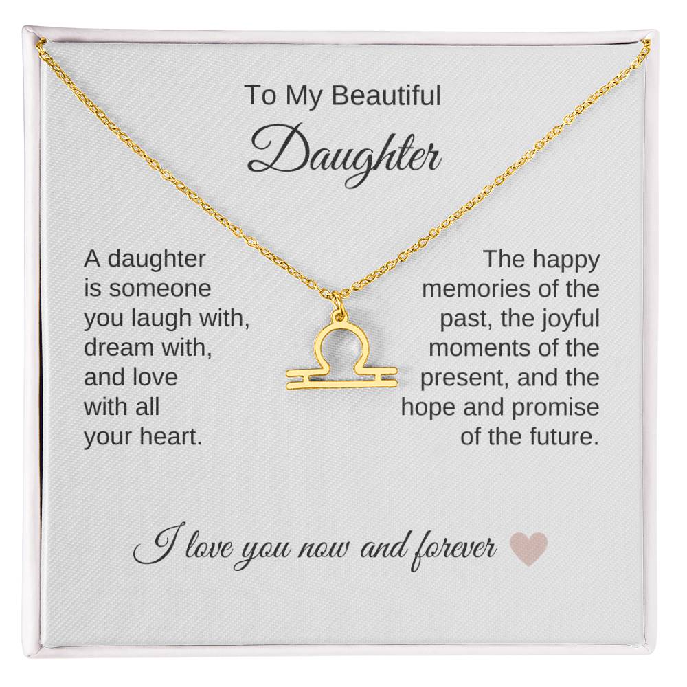 Daughter Necklace Present for Daughter Gifts for Daughter Zodiac Necklace - MKT Custom Jewelry