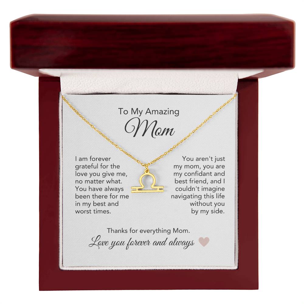 Mom Necklace for Mom Present Ideas for Mother Zodiac Necklace - MKT Custom Jewelry