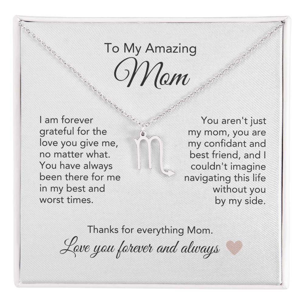 Mom Necklace for Mom Present Ideas for Mother Zodiac Necklace - MKT Custom Jewelry