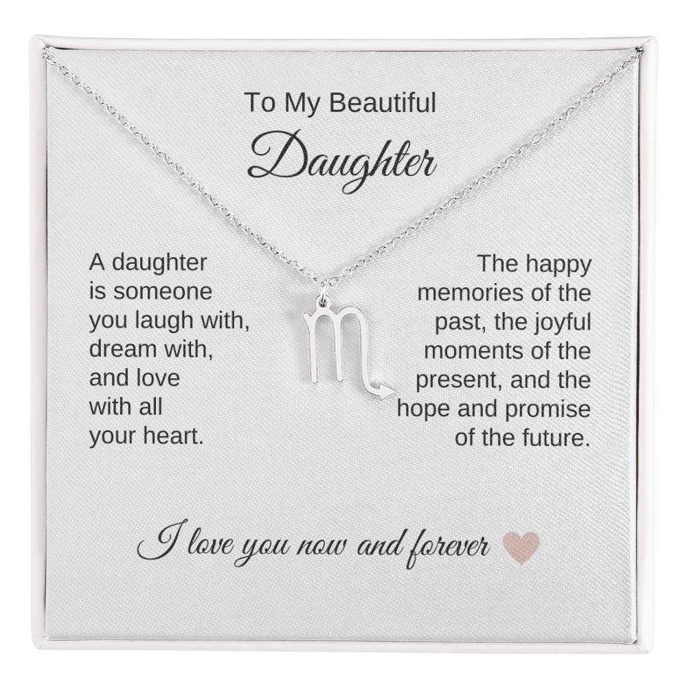 Daughter Necklace Present for Daughter Gifts for Daughter Zodiac Necklace - MKT Custom Jewelry