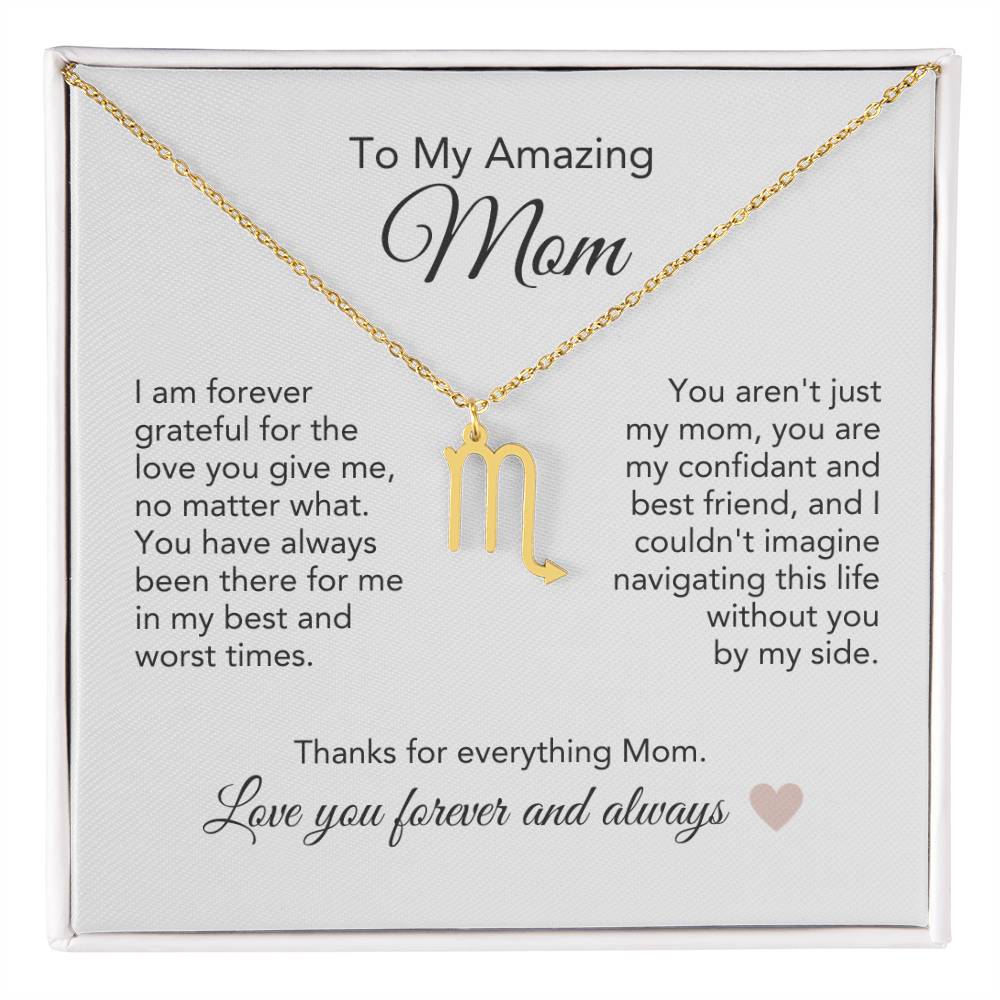 Mom Necklace for Mom Present Ideas for Mother Zodiac Necklace - MKT Custom Jewelry