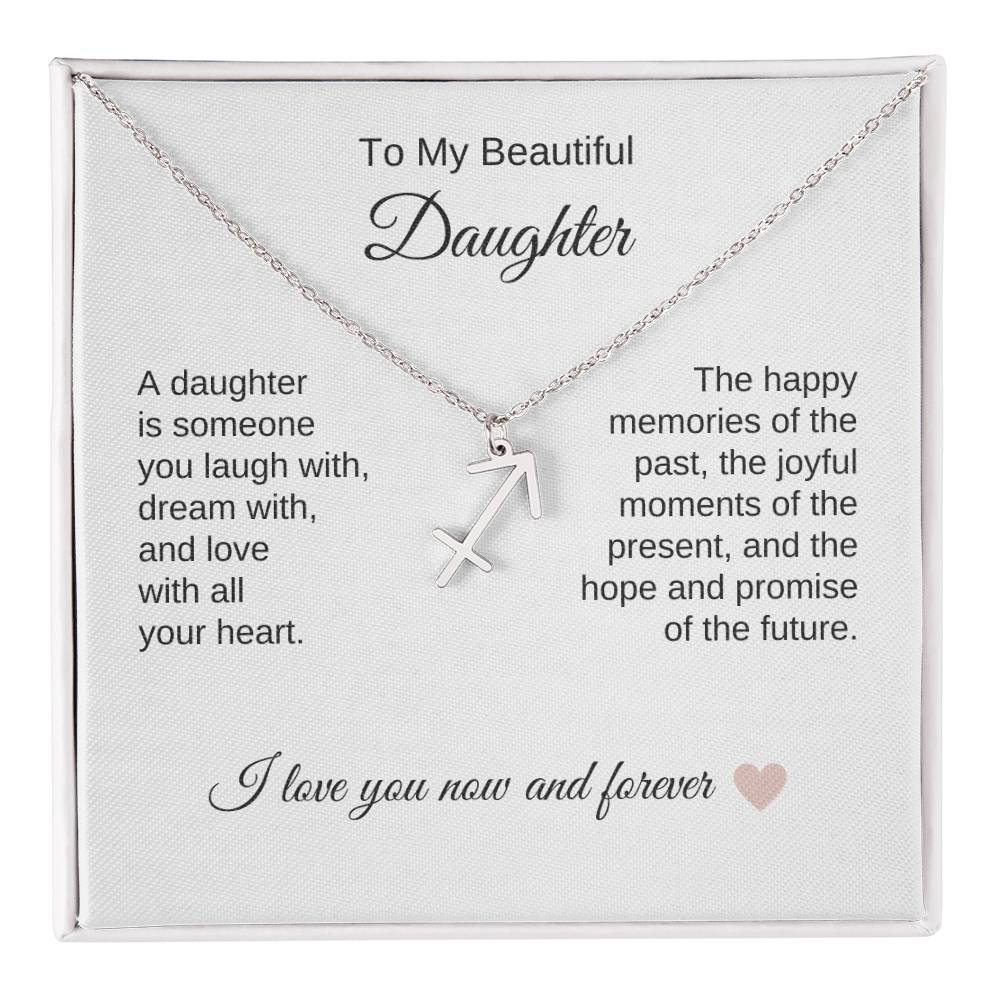 Daughter Necklace Present for Daughter Gifts for Daughter Zodiac Necklace - MKT Custom Jewelry