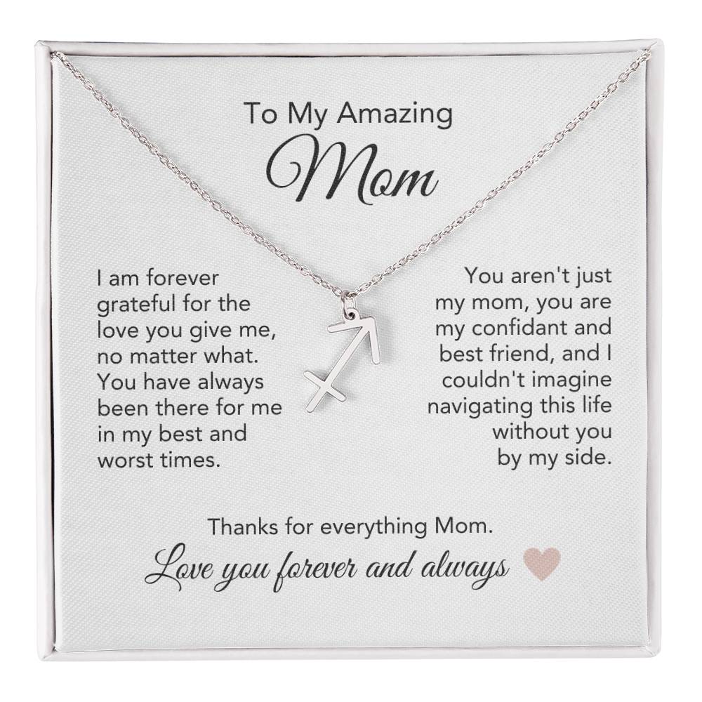 Mom Necklace for Mom Present Ideas for Mother Zodiac Necklace - MKT Custom Jewelry