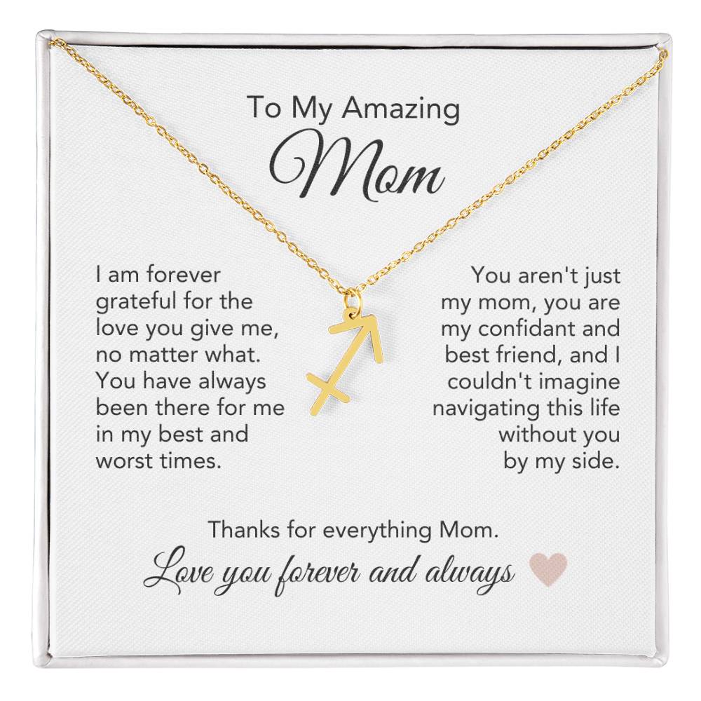 Mom Necklace for Mom Present Ideas for Mother Zodiac Necklace - MKT Custom Jewelry